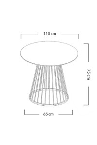 Stół GLAM WALNUT 110 - fornir orzechowy, chromowana podstawa