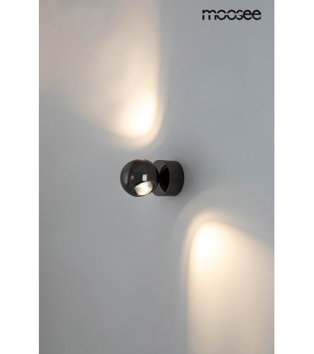 MOOSEE lampa ścienna EOS czarny chrom