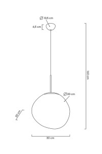 MOOSEE lampa wisząca FUSION 30 miedziana  - akryl