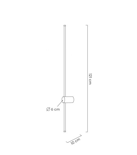 MOOSEE lampa ścienna OMBRE 120 biała