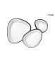 MOOSEE lampa sufitowa / plafon AREA 3     czarna