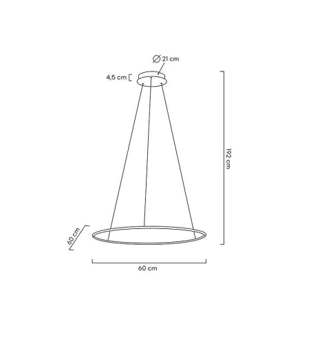 MOOSEE lampa wisząca RING SLIM 60 złota