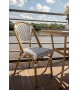 Krzesło ogrodowe CAFE PARIS białe rattan