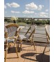 Krzesło ogrodowe CAFE PARIS białe rattan