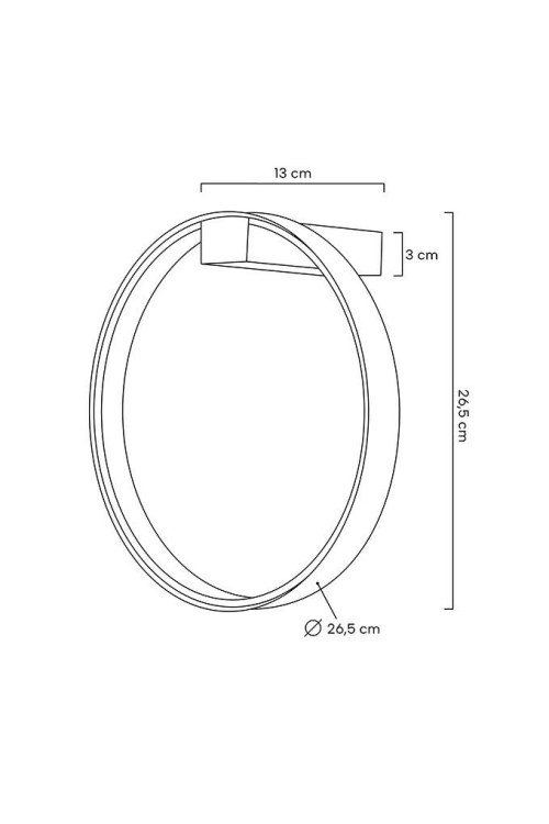 MOOSEE lampa ścienna CIRCLE WALL czarna
