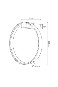 MOOSEE lampa ścienna CIRCLE WALL czarna