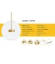 MOOSEE lampa wisząca CAPRI 6 złota - 60   LED, alumiumium, szkło