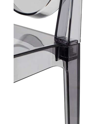 Krzesło barowe VICTORIA 65 cm dymione - poliwęglan