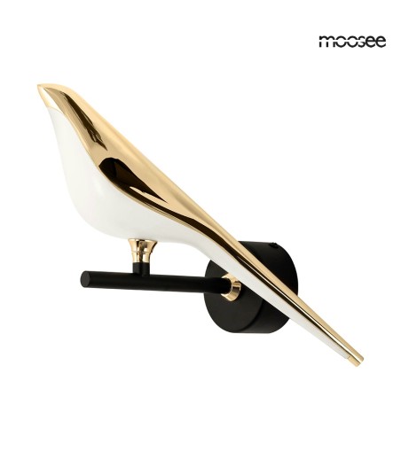 MOOSEE lampa ścienna BIRD złota