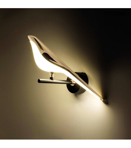 MOOSEE lampa ścienna BIRD złota