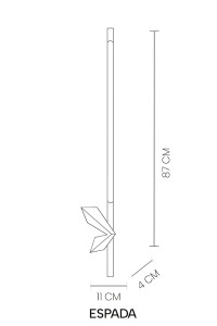 MOOSEE lampa ścienna ESPADA złota