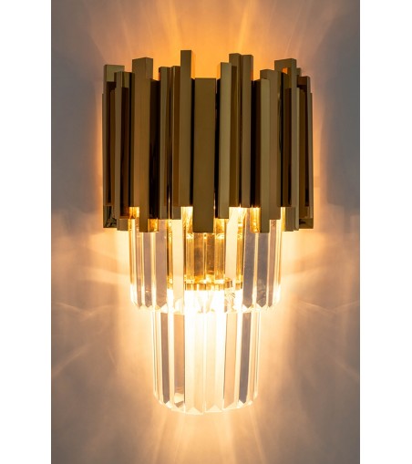 MOOSEE lampa ścienna IMPERIAL WALL GOLD   - stal, kryształ