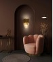 MOOSEE lampa ścienna IMPERIAL WALL GOLD   - stal, kryształ