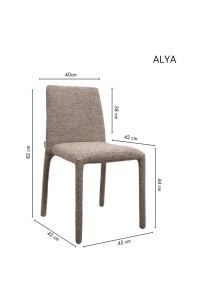 Krzesło ALYA brązowe / taupe