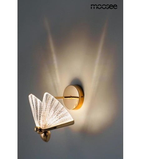 MOOSEE lampa ścienna BUTTERFLY S złota
