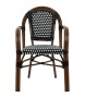 Krzesło ogrodowe CAFE PARIS ARM brązowe   rattan