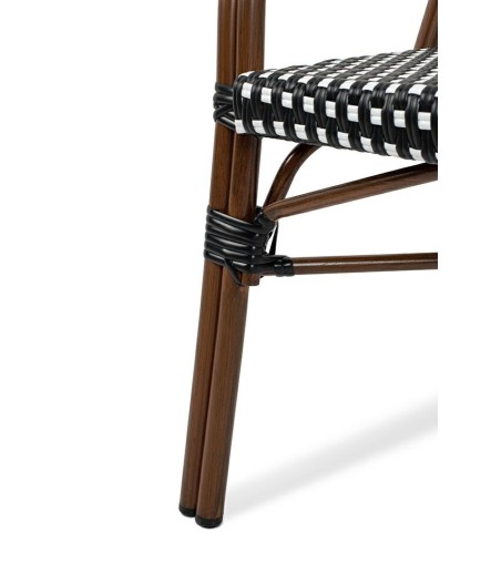 Krzesło ogrodowe CAFE PARIS ARM brązowe   rattan