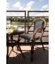 Krzesło ogrodowe CAFE PARIS ARM brązowe   rattan