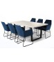 ZESTAW STÓŁ VIGO KRZESŁA QUADRATO GRANATOWE 