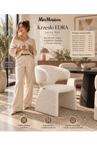 Krzesło EDRA MaMaison jasny beż tapicerowane