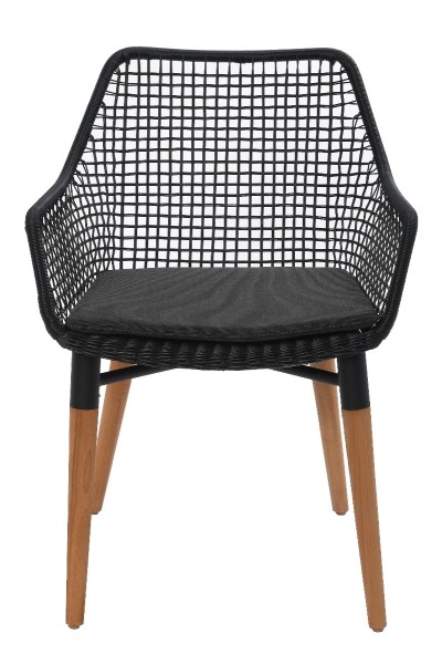 FOTEL OGRODOWY TORO CZARNY 60X62X81CM MILOO HOME 
