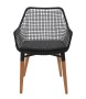 FOTEL OGRODOWY TORO CZARNY 60X62X81CM MILOO HOME 