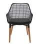 FOTEL OGRODOWY TORO CZARNY 60X62X81CM MILOO HOME 