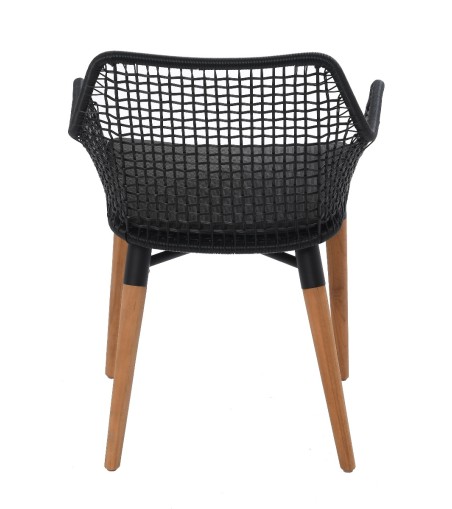 FOTEL OGRODOWY TORO CZARNY 60X62X81CM MILOO HOME 