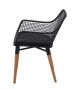 FOTEL OGRODOWY TORO CZARNY 60X62X81CM MILOO HOME 