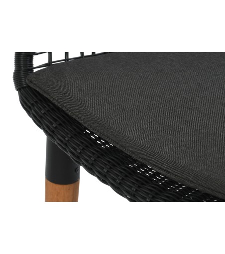 FOTEL OGRODOWY TORO CZARNY 60X62X81CM MILOO HOME 