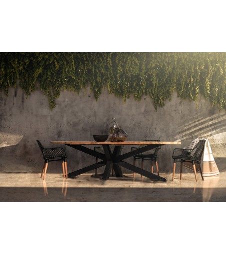 FOTEL OGRODOWY TORO CZARNY 60X62X81CM MILOO HOME 