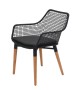 FOTEL OGRODOWY TORO CZARNY 60X62X81CM MILOO HOME 