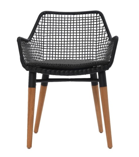 FOTEL OGRODOWY TORO CZARNY 60X62X81CM MILOO HOME 