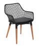 FOTEL OGRODOWY TORO CZARNY 60X62X81CM MILOO HOME 