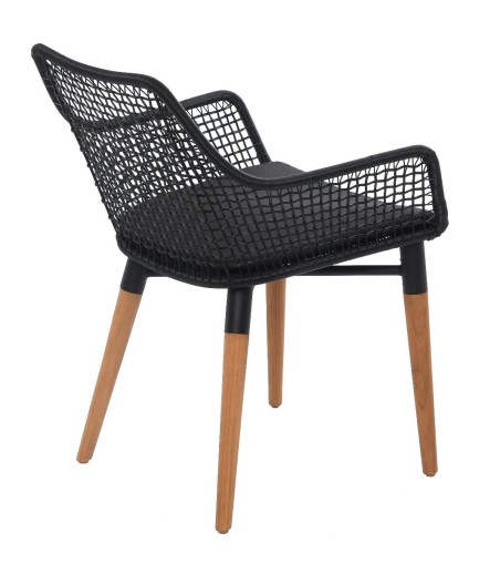 FOTEL OGRODOWY TORO CZARNY 60X62X81CM MILOO HOME 