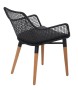 FOTEL OGRODOWY TORO CZARNY 60X62X81CM MILOO HOME 