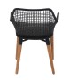 FOTEL OGRODOWY TORO CZARNY 60X62X81CM MILOO HOME 