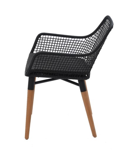 FOTEL OGRODOWY TORO CZARNY 60X62X81CM MILOO HOME 