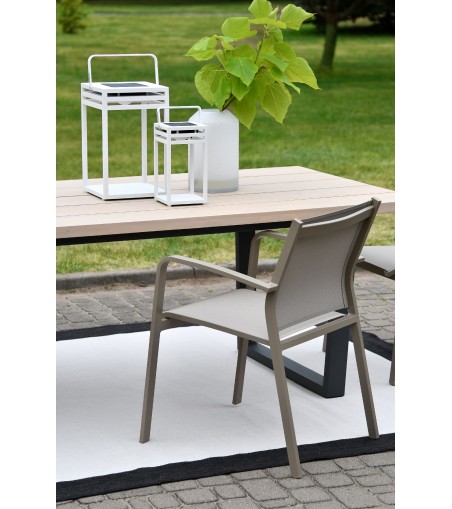 KRZESŁO OGRODOWE FARO BEŻOWE 57X63X83CM MILOO HOME 