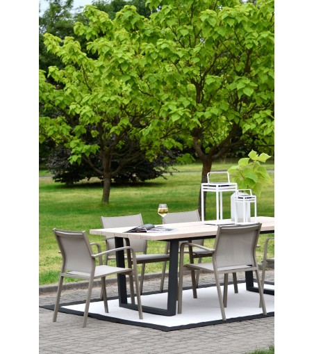 KRZESŁO OGRODOWE FARO BEŻOWE 57X63X83CM MILOO HOME 