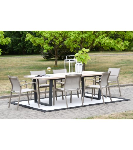 KRZESŁO OGRODOWE FARO BEŻOWE 57X63X83CM MILOO HOME 