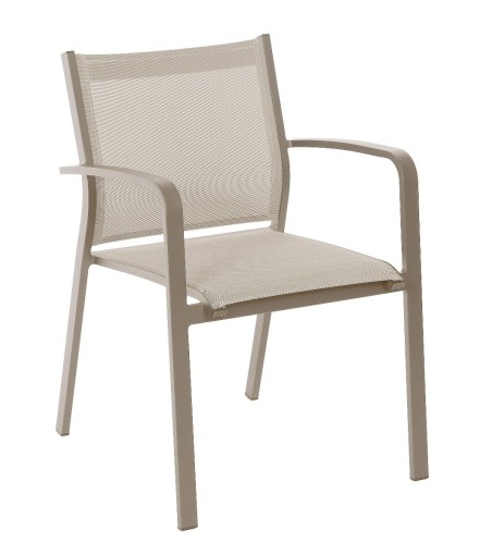 KRZESŁO OGRODOWE FARO BEŻOWE 57X63X83CM MILOO HOME 