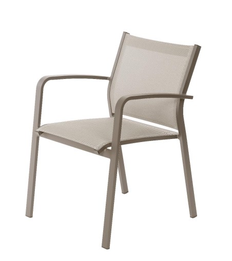 KRZESŁO OGRODOWE FARO BEŻOWE 57X63X83CM MILOO HOME 