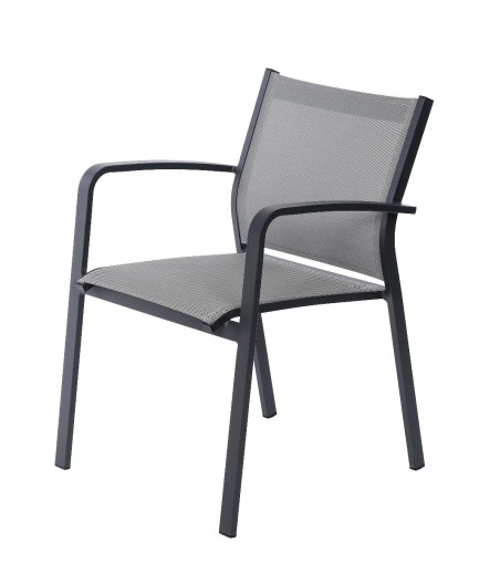 KRZESŁO OGRODOWE FARO SZARE 57X63X83CM MILOO HOME 