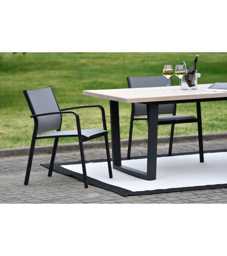 KRZESŁO OGRODOWE FARO SZARE 57X63X83CM MILOO HOME 