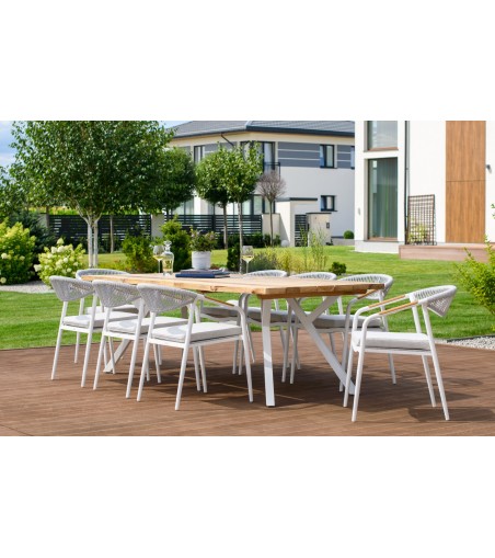 KRZESŁO OGRODOWE LANTICA BIAŁE 56X64X80CM MILOO HOME 
