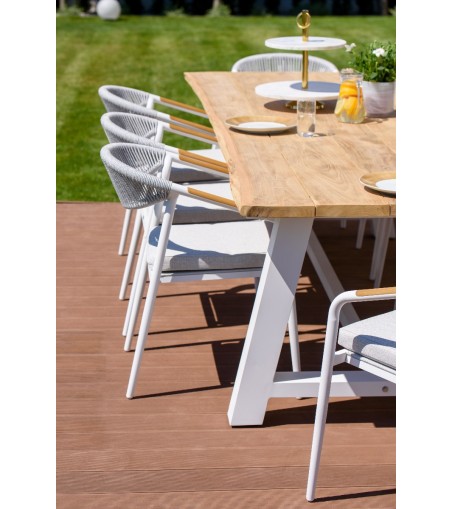 KRZESŁO OGRODOWE LANTICA BIAŁE 56X64X80CM MILOO HOME 