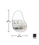 UMBRA lustro ścienne HUBBA 86 cm metaliczno / tytanowe