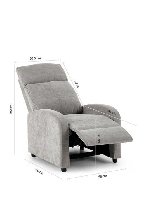 Fotel rozkładany RELAX PREMIUM jasny szary King Home