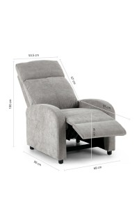Fotel rozkładany RELAX PREMIUM jasny szary King Home